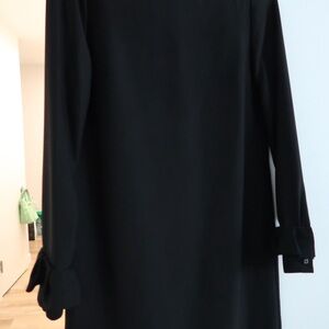 Banana Republic Black Long-Sleeve Shift Dress